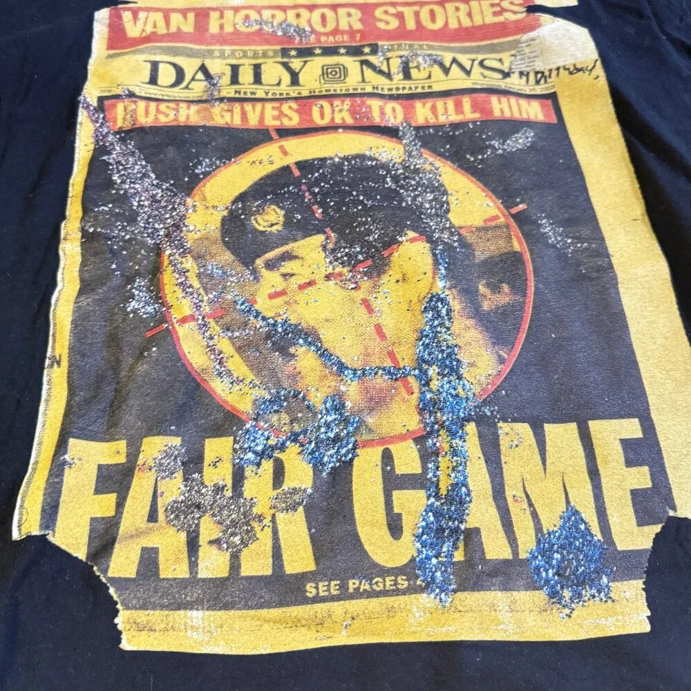 Supreme Dash Snow FW16 Van Horror Stories T-Shirt Men’s L Black Fair Game - Picture 2 of 4